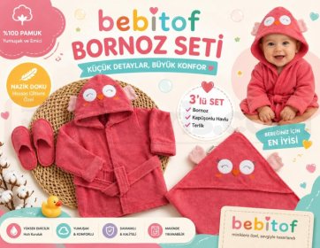 Bebek Bornoz Seti