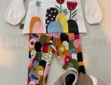 Boboli Kız Bebek Renkli Takım