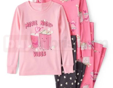 Carter’s Movie Night Temalı 4’lü Kız Çocuk Pijama Takımı