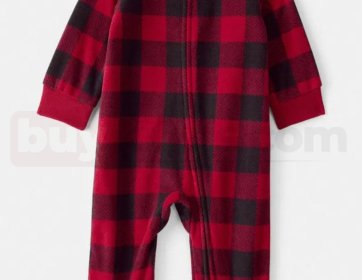 Carter’s Kırmızı Ekose Erkek Bebek Polar Tulum