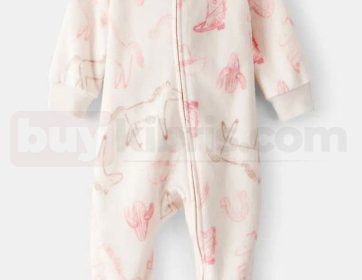 Carter’s Desenli Kız Bebek Polar Tulum