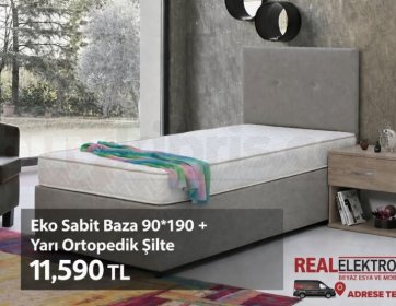 Eko Sabit Baza 90x190 + Yarı Ortopedik Şilte