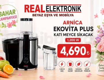 Arnica Ekovita Plus Katı Meyve Sıkacağı 1200W