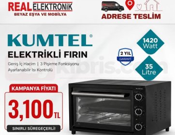 Kumtel 35 Litre Elektrikli Fırın 1420 Watt