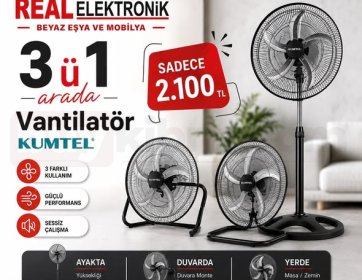 Kumtel 3'ü 1 Arada Vantilatör