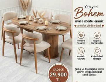 Bohem Tasarımın Zarafetle Buluştuğu Masa Takımı