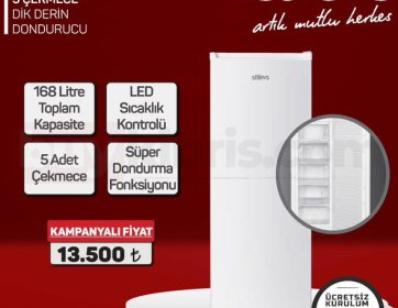 Stilevs 168 Litre 5 Çekmeceli Dik Derin Dondurucu