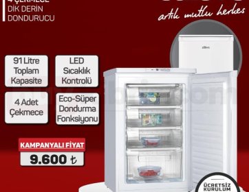 Stilevs 91 Litre 4 Çekmeceli Dik Derin Dondurucu
