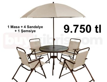 Şemsiyeli Bahçe Masa Takımı