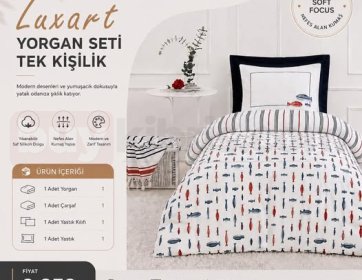 Pamy Home Luxart Tek Kişilik Yorgan Seti