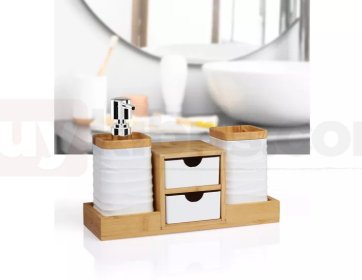 Bambu Çekmeceli Banyo Organizeri